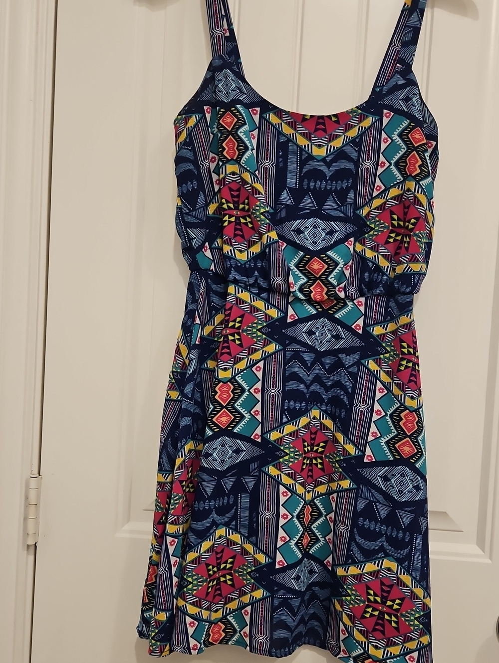 Women’s Navy Geometric Print Sundress